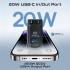 Promate Dual-Mode AC/DC Charger and 10000mAh Power Bank with 20W USB-C Port, Built-In USB-C Cable, 22.5W USB-A Quick Charge, Digital Display, and Multi-Protection System for Safe - Black